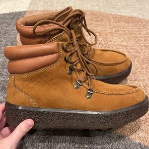 Madewell The Carsen Boot Leather Lace Up Size 9 Women's Brown